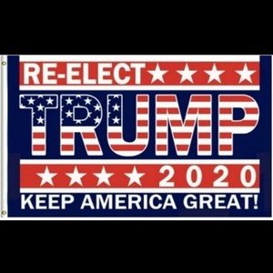 Large Flag re elect Trump Keep America Great 3’x5’